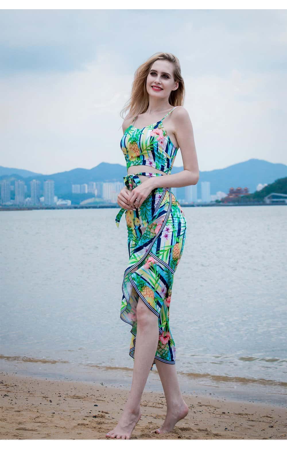 Tropical Flutter Tie Skirt