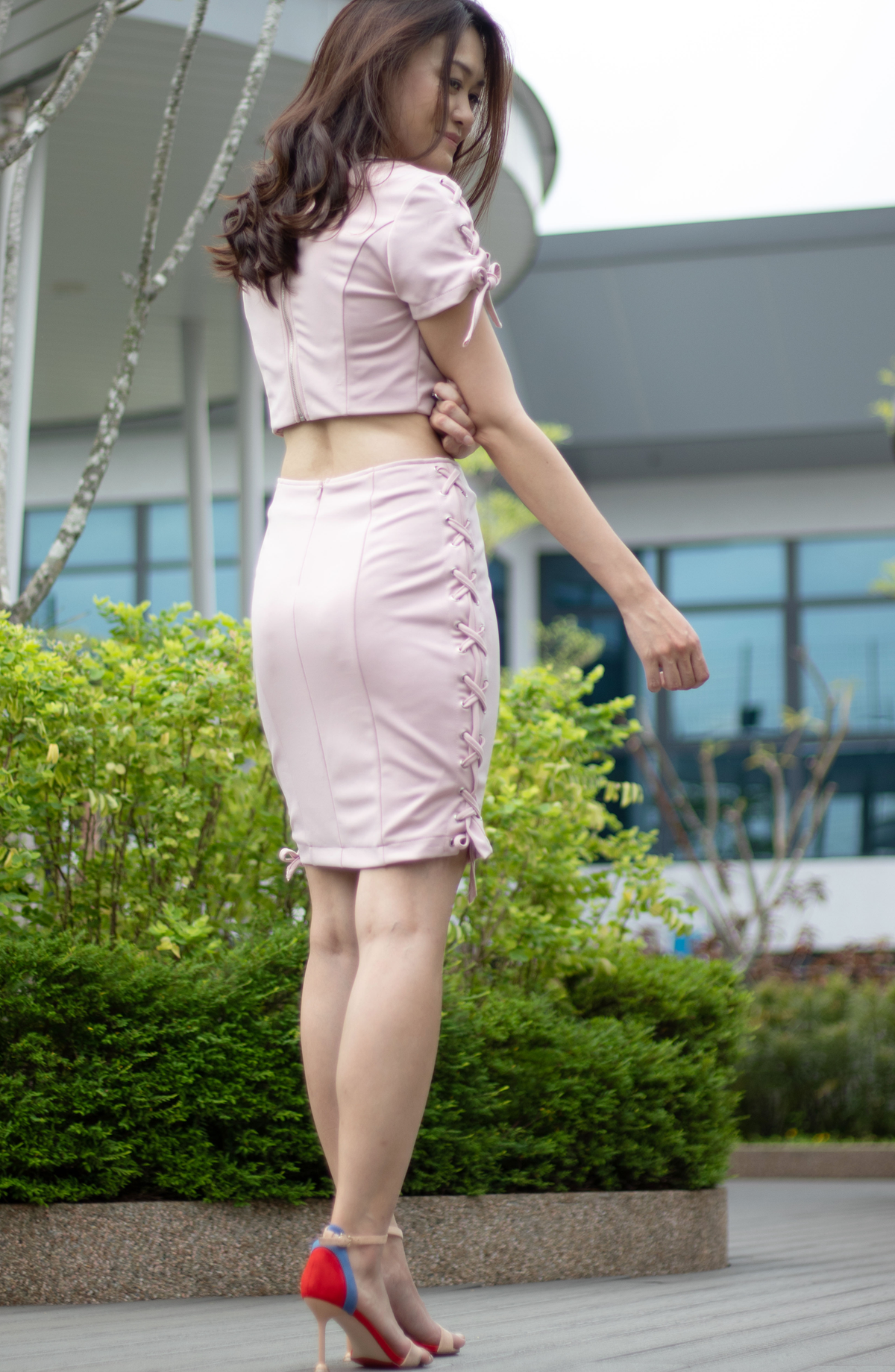 Eyelet String Skirt