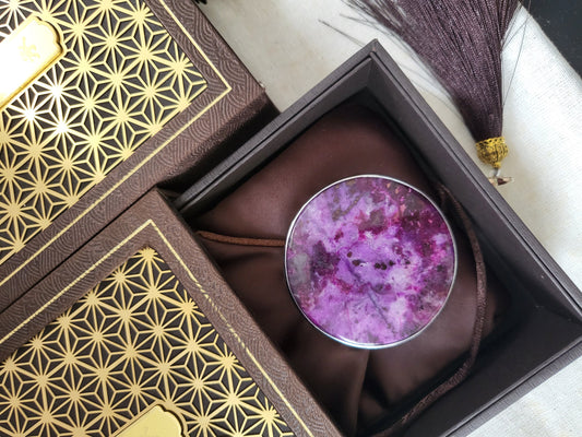Sugilite RARE Premium Round Disc Purple Reddish Natural Stone Stone Pendant Ornament Necklace High quality