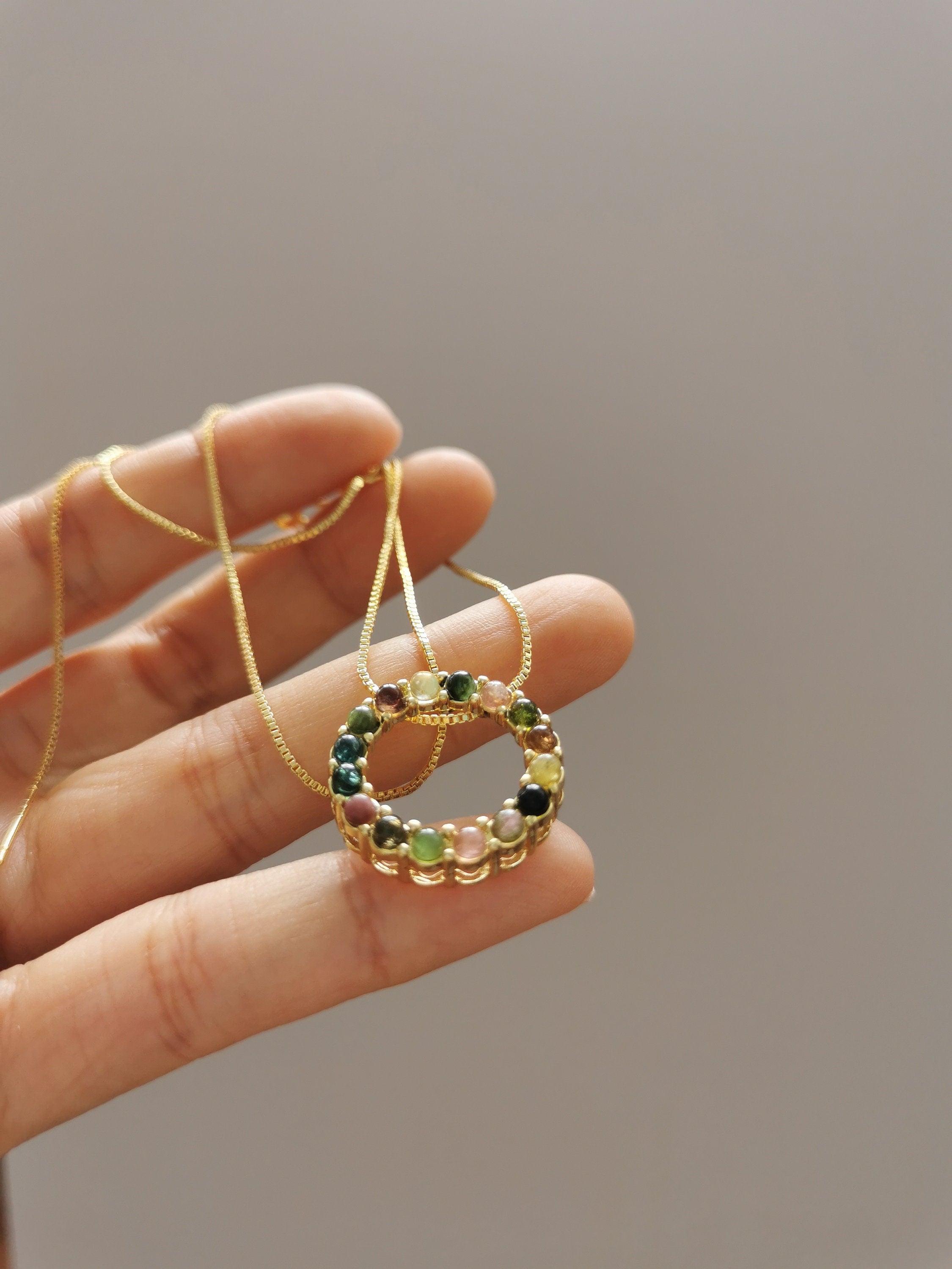 Round Agate Crystal Beads Balance Chakra Healing Necklace Grade A