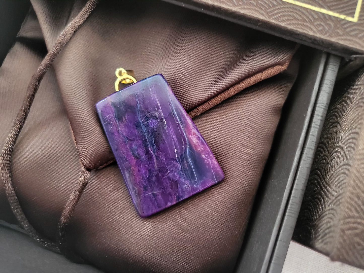 Natural Sugilite Royal Purple 9 Nine Tailed Fox Carve Carving Engraving Engrave Stone Crystal Pendant