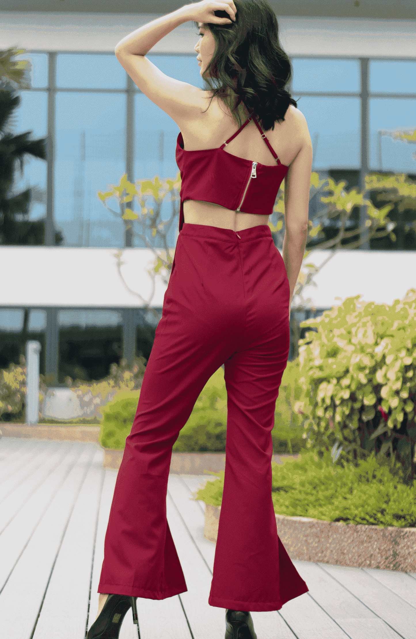 Cami Crossback with Cut Out Jumpsuit