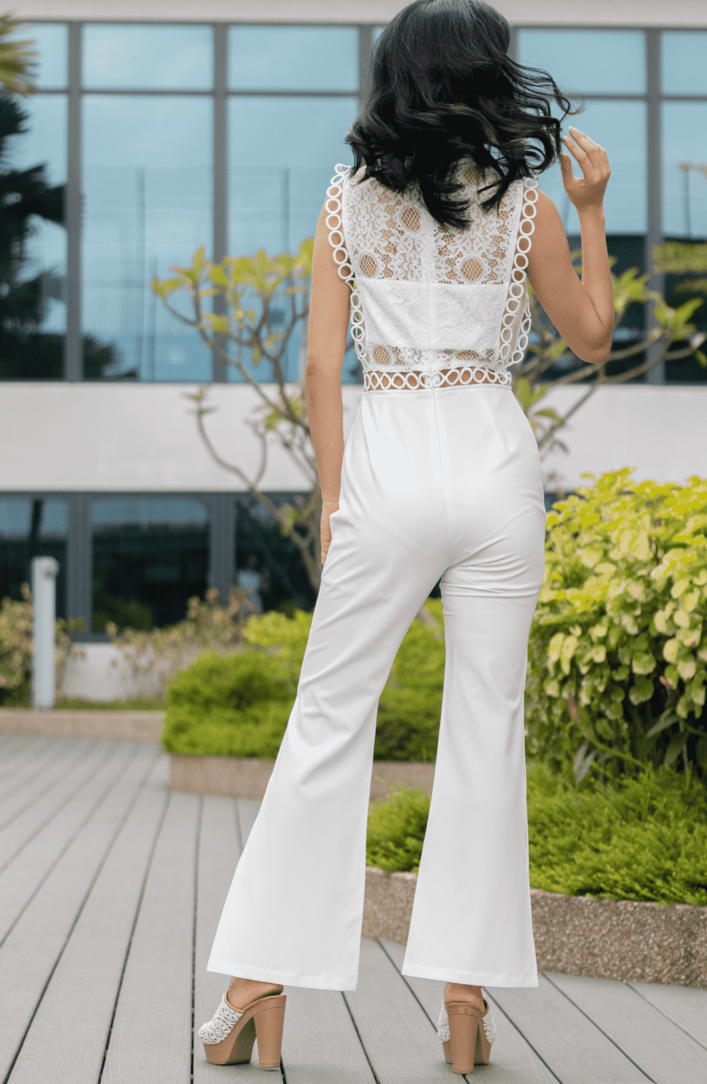 Wisteria Square Top Lace Jumpsuit