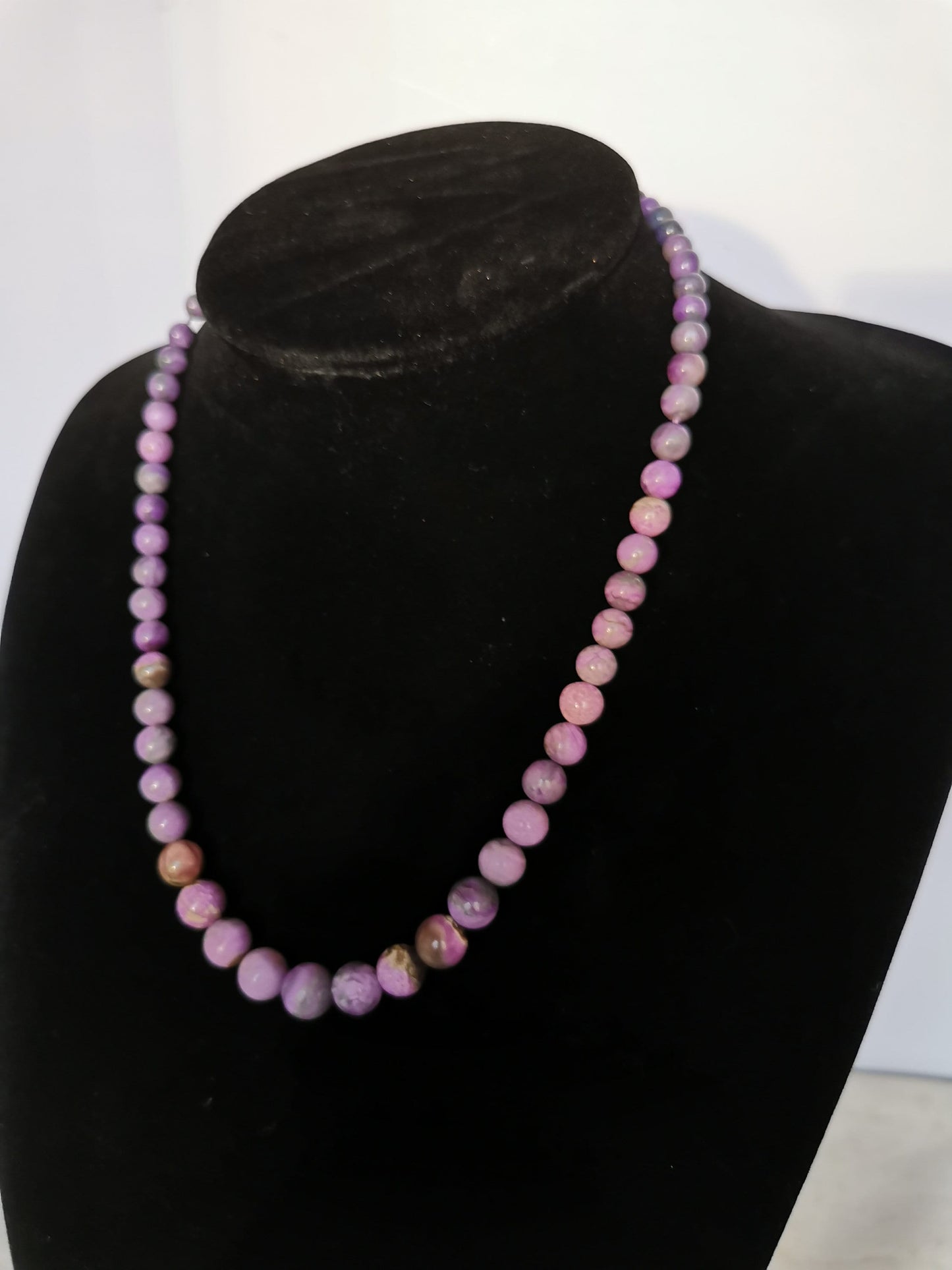 10mm Sugilite Natural Purple Sakura Purple Round beads Crystal Multi-strand Bracelet Necklace