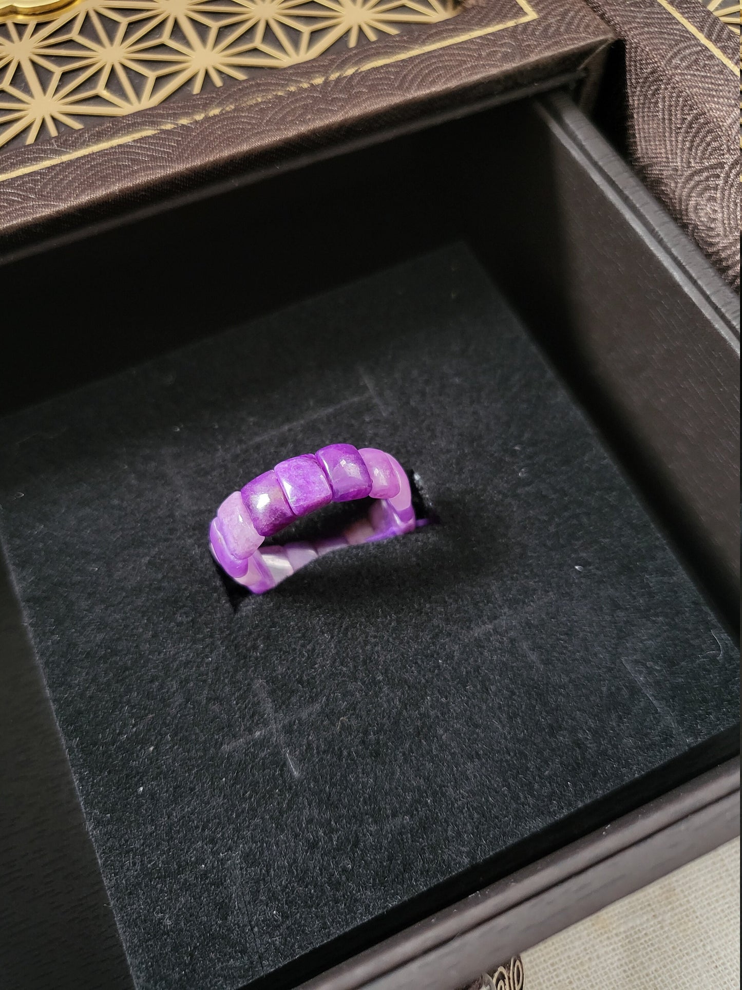 Sugilite Natural Premium Purple Bead Simple Dainty Healing Ring