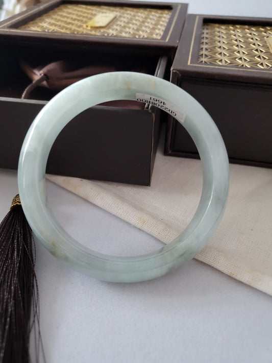 58.8mm Jadeite Grade A Bangle Natural Burma Jade Lavender [SEA PARADISE COLLECTION]