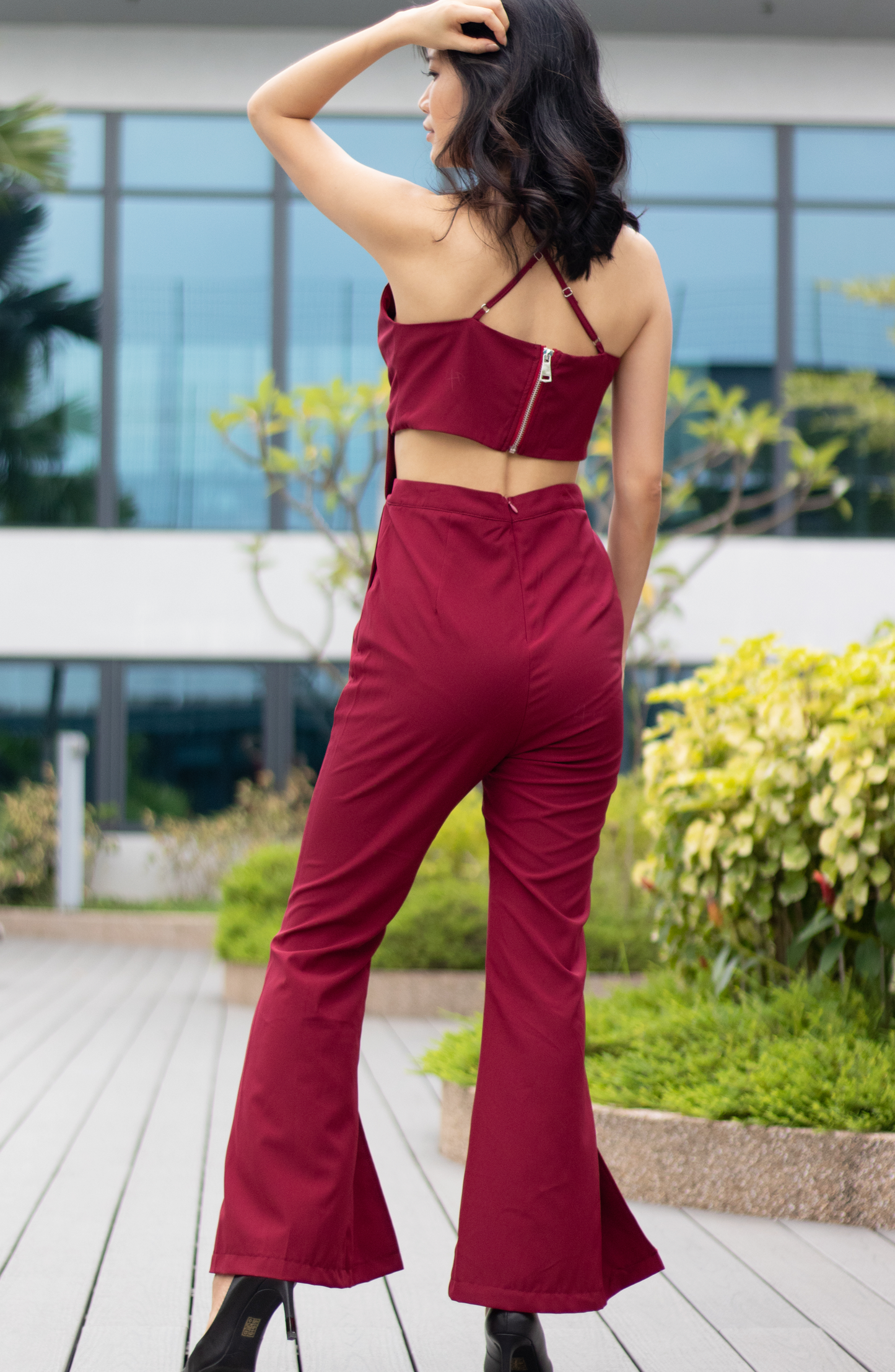 Cami Crossback with Cut Out Jumpsuit